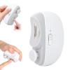 Automatic Nail Clipper Electric Nail Trimmer Polisher 3 in 1 Portable Fingernail Cutter with Light 2 Speeds File Nail Clip Storage Rechargeable Safety Trimmer for Seniors Adults Kids Baby (White) view 1