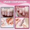 Automatic Nail Clipper Electric Nail Trimmer Polisher 3 in 1 Portable Fingernail Cutter with Light 2 Speeds File Nail Clip Storage Rechargeable Safety Trimmer for Seniors Adults Kids Baby (White) view 4