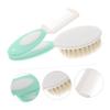 Abaodam Wool Brush and Comb Set for Scalp Massage Gentle Hair Care Tools for Boy Girl Natural Material Promotes Blood Circulation for Newborns and Toddlers Blue view 2