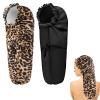 2 Pcs Large Shower Cap for Braids, Extra Long Shower Cap for Women Long Hair & Locs, Waterproof Hair Bonnets for Dreadlocks Drawstring Bath Caps for Women & Men (Black, Leopard) view 1