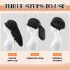 2 Pcs Large Shower Cap for Braids, Extra Long Shower Cap for Women Long Hair & Locs, Waterproof Hair Bonnets for Dreadlocks Drawstring Bath Caps for Women & Men (Black, Leopard) view 4