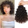 10 Inch Gogo Curl Crochet Hair 8 Packs Pre-Looped Deep Short Curly Crochet Hair Natural Water Wave Curly Beach Curl Crochet Hair Curly Braiding Hair Extensions for Women (16Strands/pack T30#) view 1