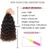 10 Inch Gogo Curl Crochet Hair 8 Packs Pre-Looped Deep Short Curly Crochet Hair Natural Water Wave Curly Beach Curl Crochet Hair Curly Braiding Hair Extensions for Women (16Strands/pack T30#) view 2