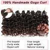 10 Inch Gogo Curl Crochet Hair 8 Packs Pre-Looped Deep Short Curly Crochet Hair Natural Water Wave Curly Beach Curl Crochet Hair Curly Braiding Hair Extensions for Women (16Strands/pack T30#) view 3