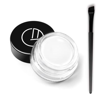 GOOD MOTHER Eyeliner Gel Set,Long Lasting Waterproof With 5.51 IN Long Eyeliner Brush,High-Intensity Pigments Smudge-Proof Eye Liner Makeup Creamy Gel 5G-White