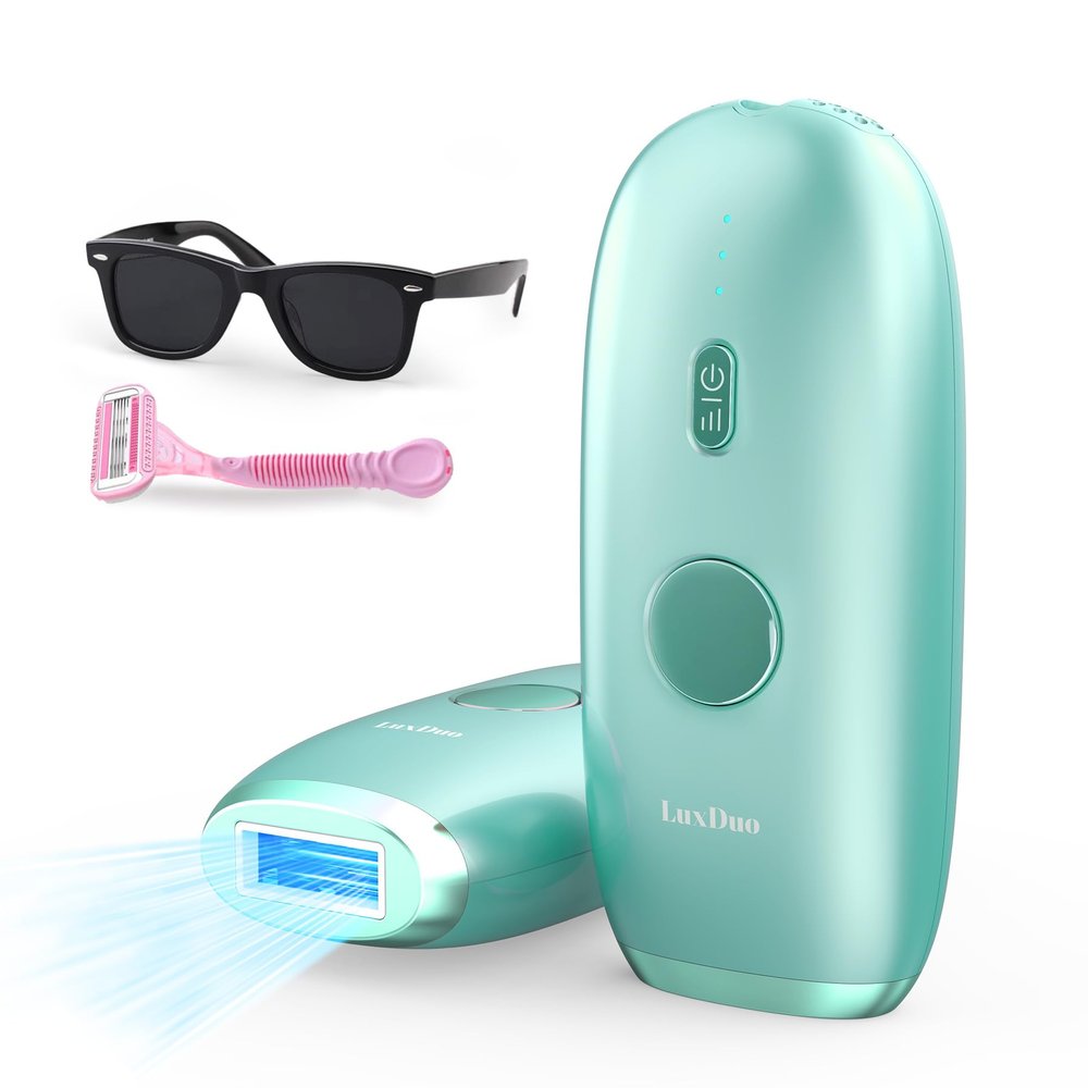LuxDuo IPL Hair Removal, Whole Body Hair Removal for Men and Women at Home, Pain-Free & Long-Lasting for Body & Face Hair Removal, Effective in 2 Weeks with Ultra-Fast 0.2S Light Emission(Green)
