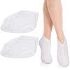 Gjinxi 2 Pairs Moisturizing Socks Overnight, Lotion Socks for Dry Feet, Cotton Moisture Enhancing Socks, Soft Spa Absorbing Socks for Foot Care, Cosmetic Therapy Socks for Women and Men (White) view 1