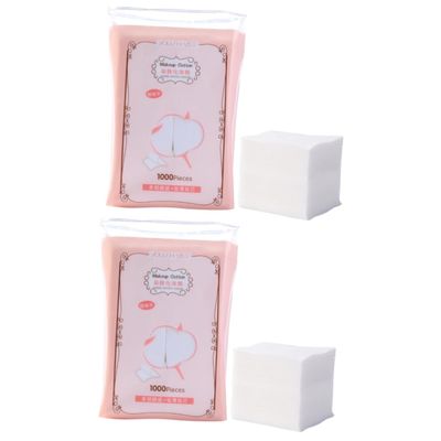 PLAFOPE 2000pcs Soft Makeup Facial Cotton Cotton Pads Disposable for Clean Face Makeup Removal Nail Art Skin Care Portable Rounds