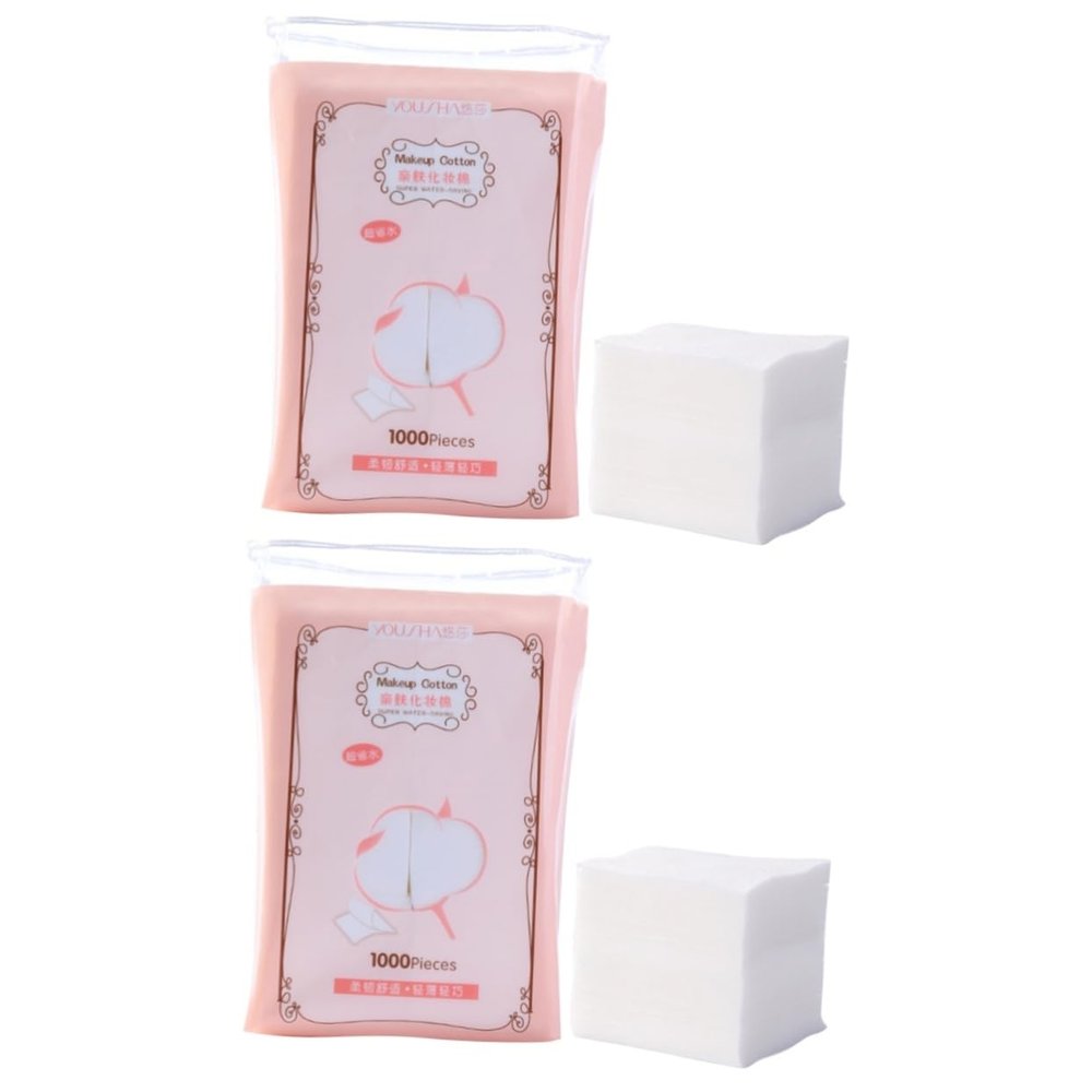 PLAFOPE 2000pcs Soft Makeup Facial Cotton Cotton Pads Disposable for Clean Face Makeup Removal Nail Art Skin Care Portable Rounds