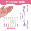 14 PCS Double Ball Hair Ties, Double Balls Elastic Hair Balls for Girls Hair, Colorful Pink Bead Hair Tie with Balls Cute Ponytail Balls Hair Elastic Accessories for Girls Children Women view 3