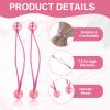 14 PCS Double Ball Hair Ties, Double Balls Elastic Hair Balls for Girls Hair, Colorful Pink Bead Hair Tie with Balls Cute Ponytail Balls Hair Elastic Accessories for Girls Children Women view 4