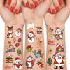 36 Sheets Christmas Temporary Tattoos, Snowman Penguin Elk Santa Tattoos for Christmas Stocking Stuffers & Gifts Party Favors for Kids, Waterproof Available for 2-3 Days, Makeup Remover Water Washable view 1