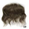 Curve Hair Mens Frontal Human Hair Piece Topper for Receding Hairline French Lace Front V-Shape Forehead Hair System Replacement for Men Poly Skin Pu Mens Hairline Natural (4cmX18cm, 4 Medium Brown) view 2