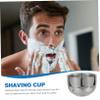 SOESFOUFU Shaving Soap Cup Barber Shaving Bowl Stainless Steel Lathering Bowl for Smooth Shave Random Style view 3