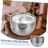 SOESFOUFU Shaving Soap Cup Barber Shaving Bowl Stainless Steel Lathering Bowl for Smooth Shave Random Style view 4