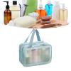 Kuuleyn Cosmetic Storage Bag Travel Makeup Bag PVC Double Layer Waterproof Wet Dry Separation Toiletry Bag Double Layer Cosmetic Bag (Blue Large Size) view 3