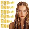 TLAZZ 100PCS Gold Hair Jewelry for Braids Accessories, Metal Hair Dreadlock Jewelry, Braids Rings Cuffs Clips for Women, Braid Jewelry Decorations view 1