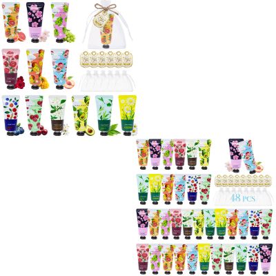 60 Pack Hand Cream for Women, Mini Hand Lotion Travel Size for Dry Cracked Hands, Hand Moisturizer Set for Christmas Gifts, Mother's Day, Teacher Appreciation and Bridesmaid Gifts