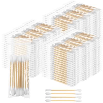 Demissle 240 Pack Cotton Swabs Travel Size, 10 Pcs Per Pack Individually Wrapped Cotton Swab Double Tipped Wooden Sticks for Ear Make up Hotel Toiletries Essentials Supplies
