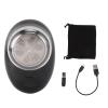 Mini Portable Electric Shaver, USB Rechargeable Beard Trimmer Portable Electric Shaver Travel Shaver Stainless Steel Pocket Size Shaver for Travel Office Business Trip (Matte view 2