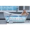 JnbCKJ Body Bubble Bath Machine - 9 Gear Adjustment, Bath Spa Massage Mat - W/Inflatable Pillow & Remote, for Loosening Tight Muscles view 4