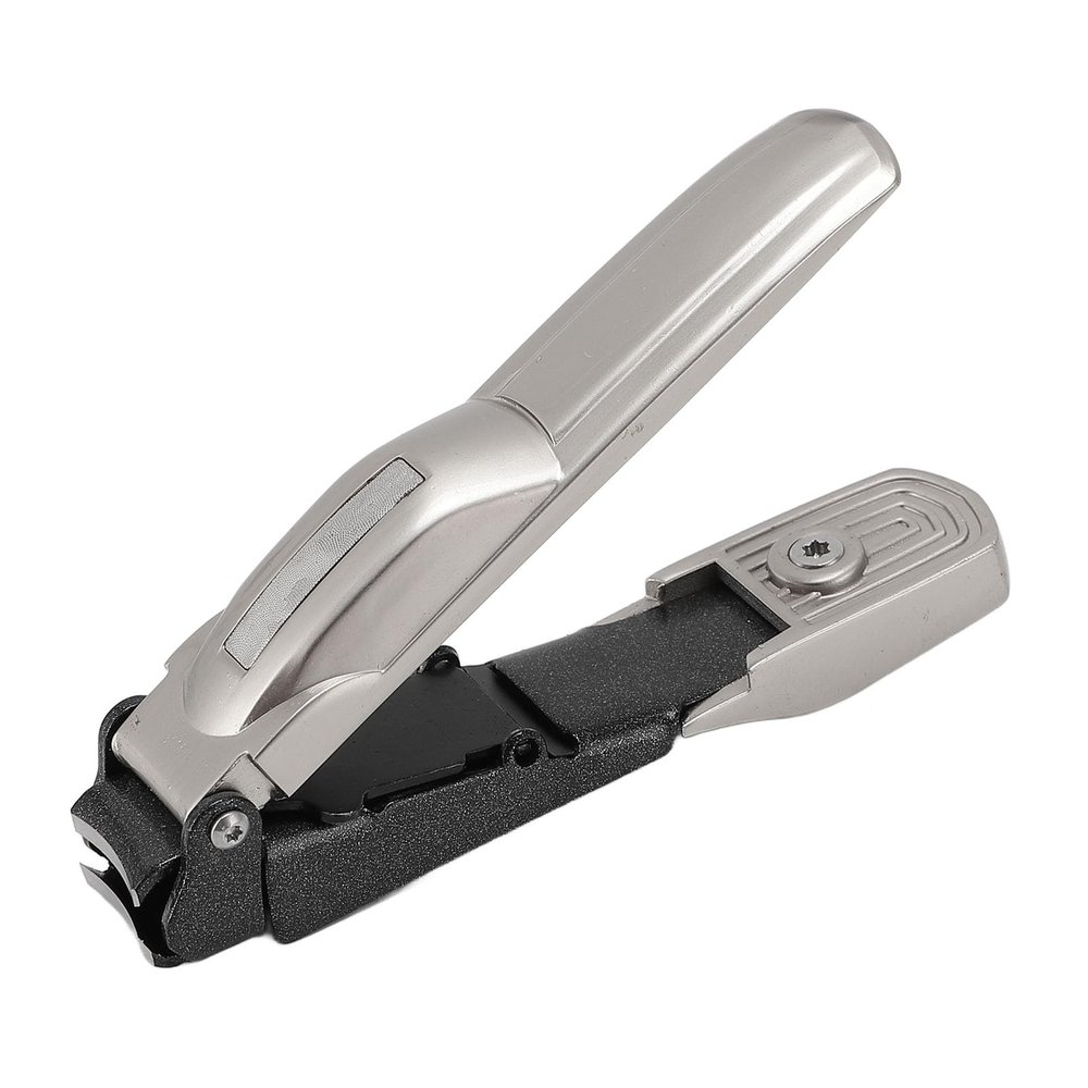 Big Opening Nail Clipper, Stainless Steel, Champagne Color, Precision Nail Trimmer for Home and Travel with Catcher, Large Nail Cutter for Neat and Polished Nails