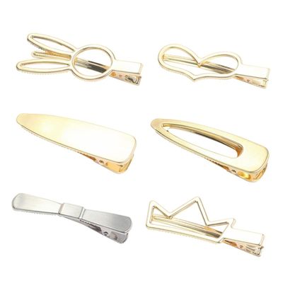 COLLBATH 6pcs Cute Hair Barrettes for Women Metal Hairpin Duckbill Clips Cartoon Style Hair Clips Random Style