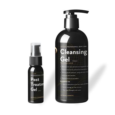 Le Walk Cleansing Gel & Post-Treatment Gel Kit - Ideal Duo for Skin Preparation and Recovery