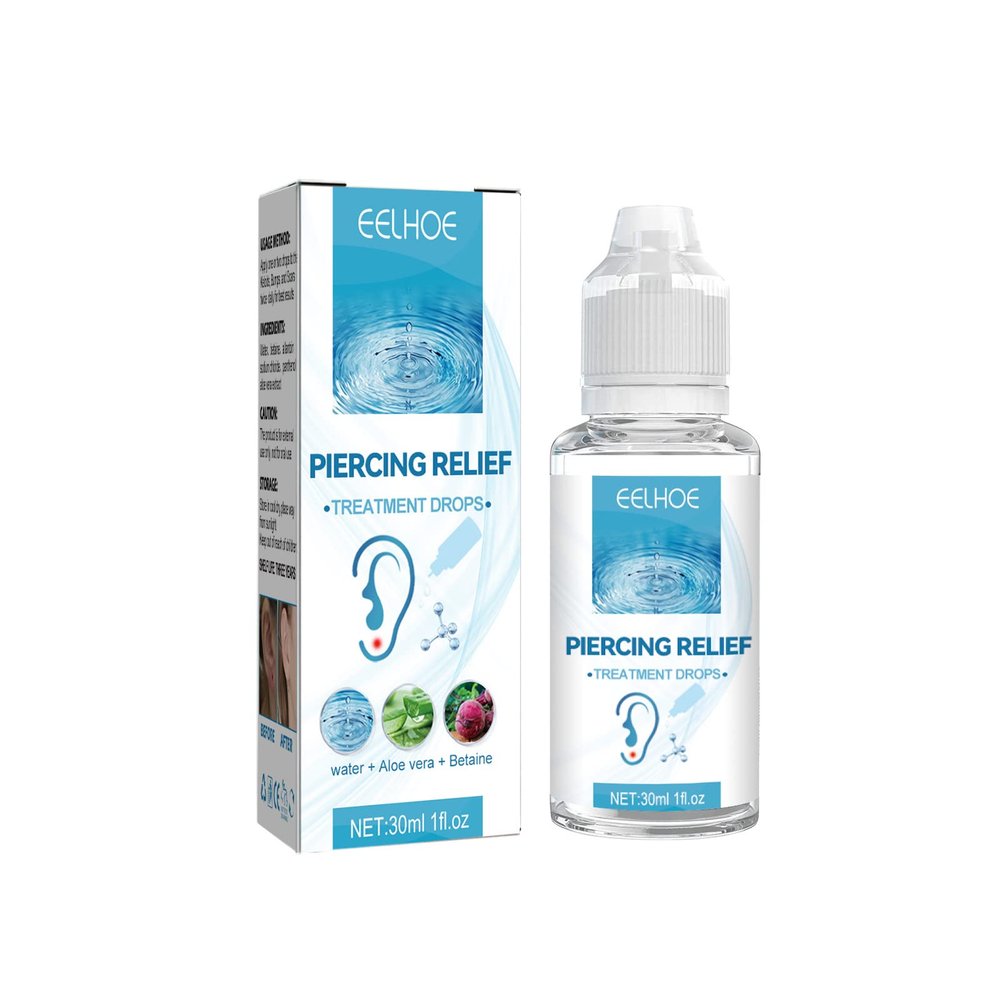 30ml Piercing Relief Treatment Drops Aftercare Treatment Gentle Soothing Bumps Keloid for Ears Nose Nipples Facial Body Areas