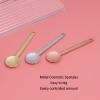 3Pcs Metal Mini Makeup Spatula Set, Reusable Tiny Spoon Applicator for Face Cream, Skincare, and Cosmetics, Stainless Steel Scoop for Mixing Beauty Lotion, Moisturizer and Creams view 2