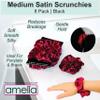 Amelia Beauty Products, 8 Pack Burnt Red Satin Scrunchies, 3.5 Inch Diameter  Gentle on Hair, Strong Hold, No Snag, No Dent Hair Ties for All Hair Types view 2