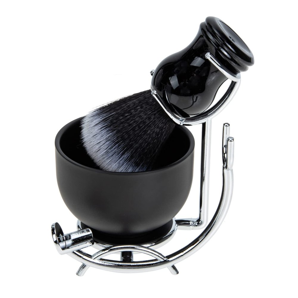 IWOWHERO Shaving Brush and Bowl Barber Brush Shaving Cup for Men's Beard Care Kit