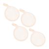 FOYTOKI 4pcs Round Exfoliating Loofah Sponges for Facial Cleansing Makeup Removal and Deep Pore Cleansing Gentle and Easy to Use Exfoliating Pads Elastic Band and Lanyard Design view 1