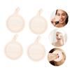 FOYTOKI 4pcs Round Exfoliating Loofah Sponges for Facial Cleansing Makeup Removal and Deep Pore Cleansing Gentle and Easy to Use Exfoliating Pads Elastic Band and Lanyard Design view 4