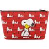 Concept One Peanuts Snoopy and Woodstock Women's Makeup Bag, Small Travel Cosmetic Zipper Pouch Organizer, Red view 1