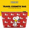 Concept One Peanuts Snoopy and Woodstock Women's Makeup Bag, Small Travel Cosmetic Zipper Pouch Organizer, Red view 2