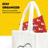 Concept One Peanuts Snoopy and Woodstock Women's Makeup Bag, Small Travel Cosmetic Zipper Pouch Organizer, Red view 4