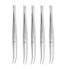 5pcs Curved Tweezer Stainless Steel Positioning Tweezers Sewing Machine Accessories for Professional and Household Use view 1