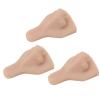 Silicone Body Parts, 3PCS Silicone Nose Model Soft Flexible Reusable Simulation 3D Silicone Nose Model Fake Ear Piercing Practice Kit for Jewelry Display,Practice Teaching (Dark view 2