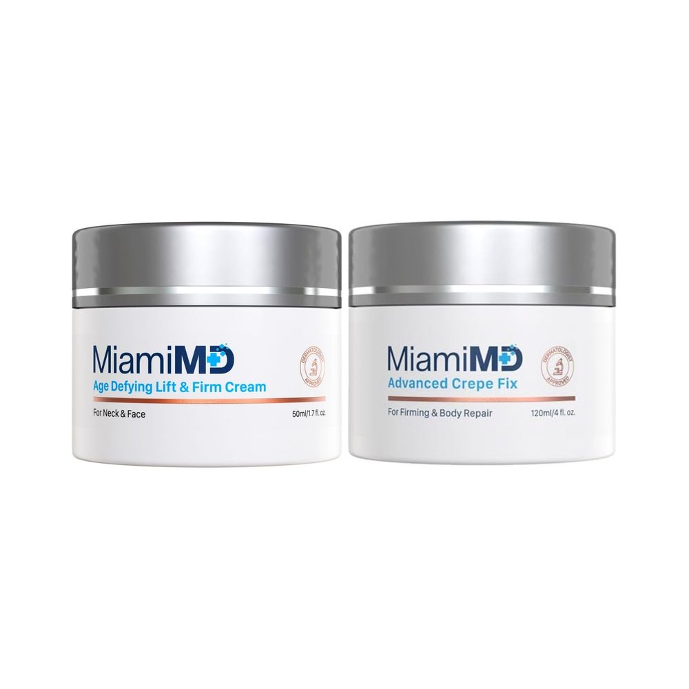 MiamiMD Age-Defying Lift & Firm Cream - Anti Aging and Skin Firming Cream and Advanced Crepe Fix - Anti Aging and Skin Firming Cream For All Skin Types