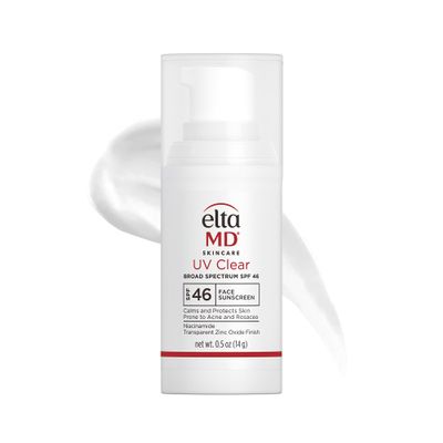 EltaMD UV Clear Face Sunscreen SPF 46, Oil Free Sunscreen with Zinc Oxide, Dermatologist Recommended, 0.5 oz
