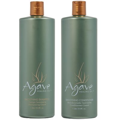 Agave Smoothing Shampoo & Conditioner, 33.8 Fl Oz Each