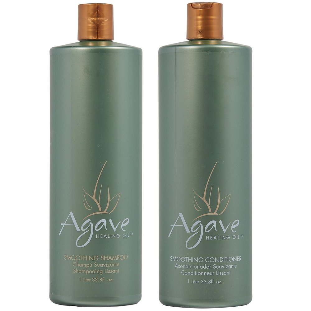 Agave Smoothing Shampoo & Conditioner, 33.8 Fl Oz Each