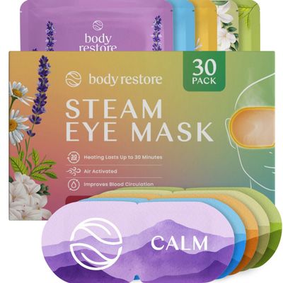 Body Restore Heated Eye Mask for Dry Eyes 30 Pack - Self Heating Warm Compress, Christmas Stocking Stuffers, White Elephant, Birthday Gifts for Women, Men, Stye Eye Treatment, Relaxation - Variety
