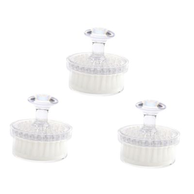 BIUDECO 3pcs Soft-Bristle Face Cleansing Brush with Cover Facial Exfoliator for Deep Cleaning Exfoliating and Massaging Gentle Skin-Friendly for Daily Use and Travel