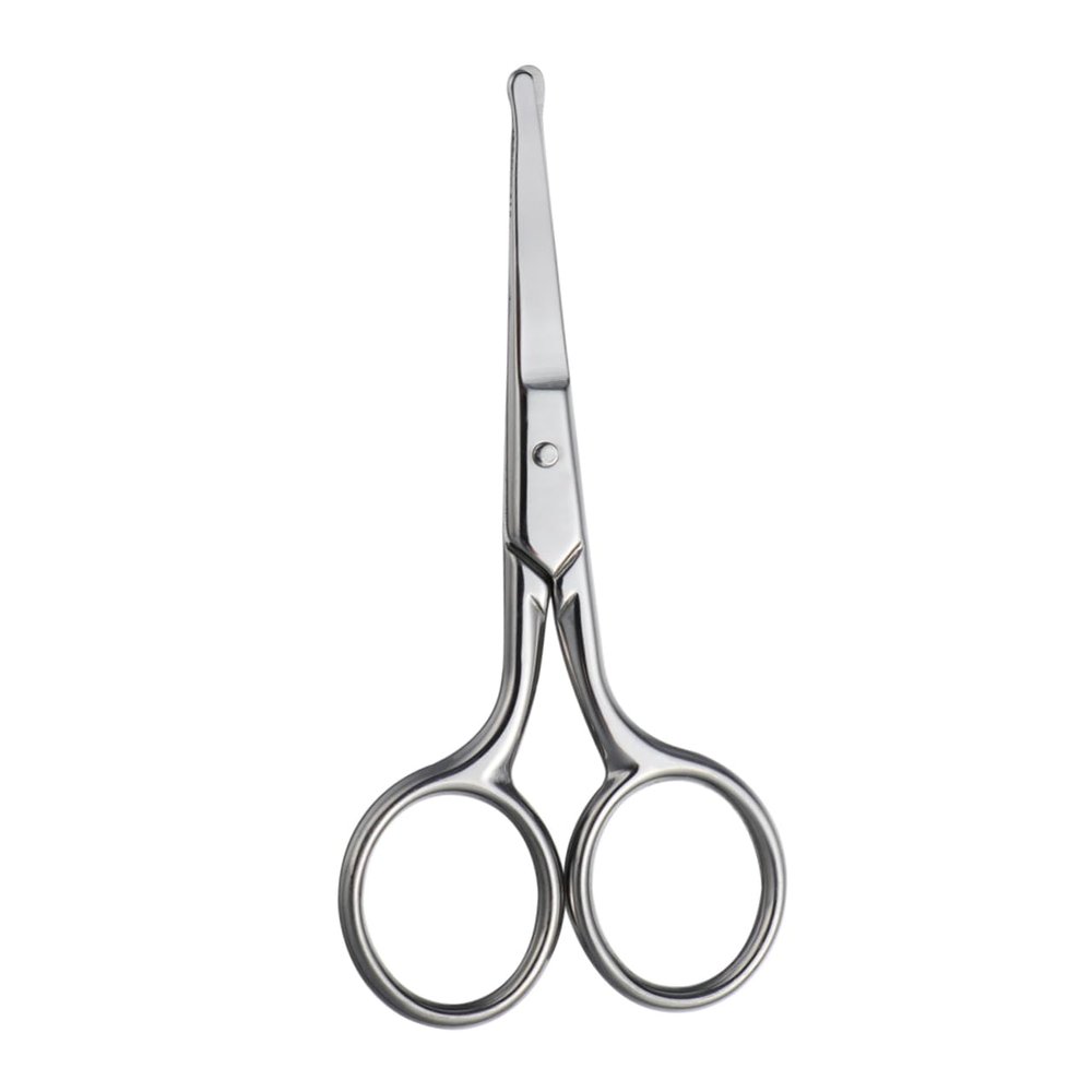 FOYTOKI Eyebrow Scissors Round Head Safety Scissors for Hair Facial Nose Trimmer