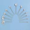 12 Pieces Bridal Wedding Hair Pins Handmade Pearl Bridal Hair Accessories for Brides Women Girls Gold view 3