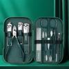 WANGHAI2024M Nail Clipper Set 12Pcs Colorful Stainless Steel Nail Scissors Manicure Tools Nail Clipper Set Pedicure Care Cuticle Nipper Travel Kit Nail Art Nail Grooming Tools(Blue) view 2