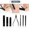WANGHAI2024M Nail Clipper Set Stainless Steel Nail Clipper Cutter Trimmer Earpick Grooming Kit Manicure Pedicure Scissor Tweezer Nail Tools Set with Black Tra Nail Grooming Tools view 3