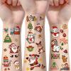 350+ PCS Christmas Temporary Tattoos for Kids, Xmas Santa Claus Snowman Penguin Elk Tattoos Stickers, Christmas Stocking Stuffers Fake Tattoos for Girls Boys, Party Supplies Favors Decors, 36 Sheets view 1